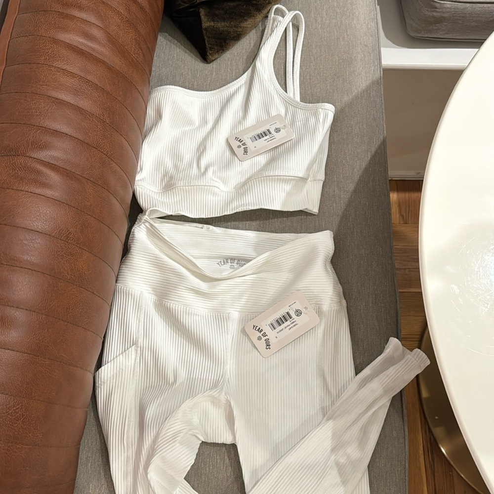 Year of ours white workout set
